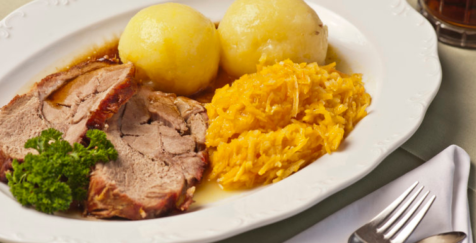 Fränkischer Braten mit Klößen